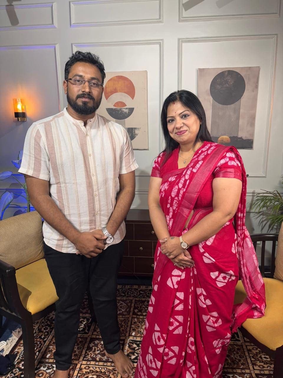 Dr. Roshita Khare with a colleague at a psychiatry conference
